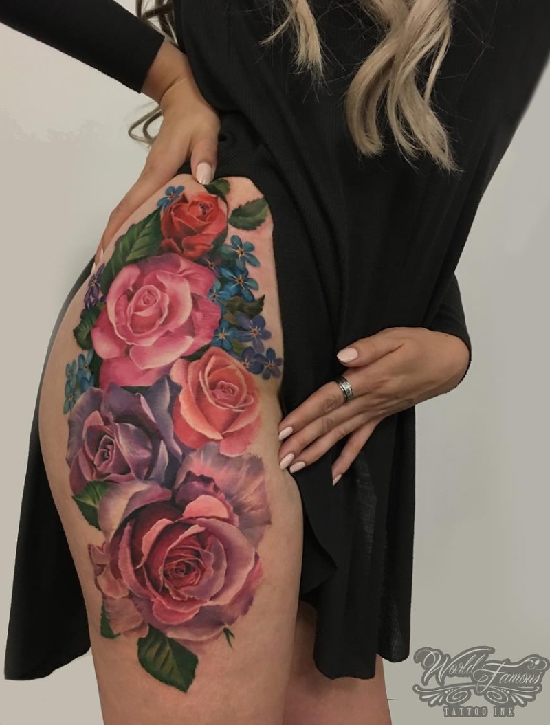 roses on hip