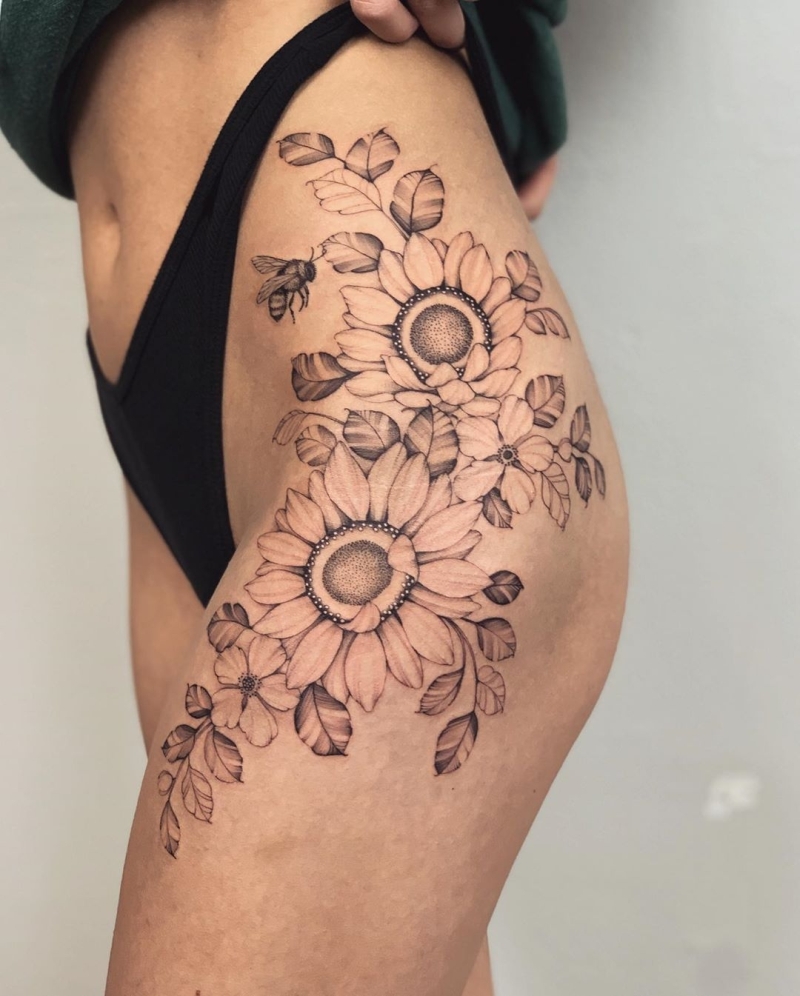 40 Beautiful Sunflower Tattoo Ideas for Men & Women in 2024