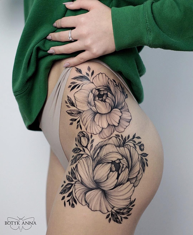 floral ink pieces