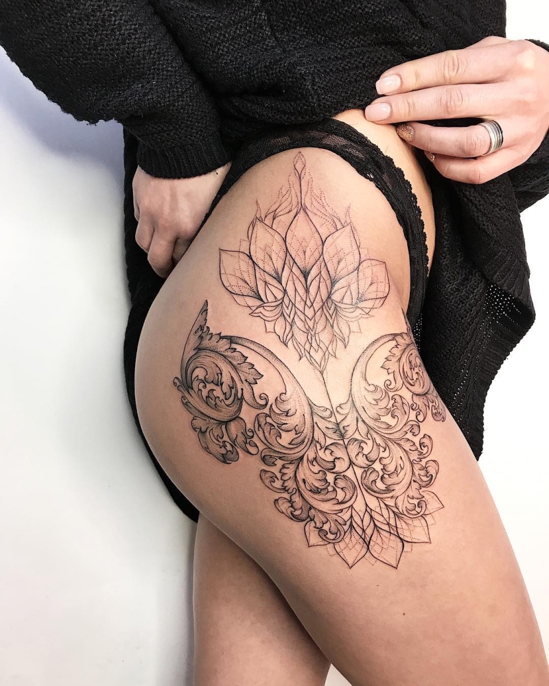 26 Fun and Attractive Small Hip Tattoo Designs for Women - Fancy Ideas  about Hairstyles, Nails, Outfits, and Everything | Trendy tattoos, Black  flowers tattoo, Small tattoos