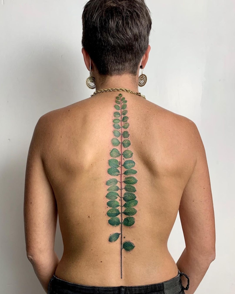 spine tattoo for girls
