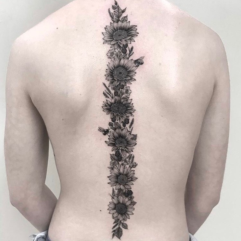 sunflower tattoos 