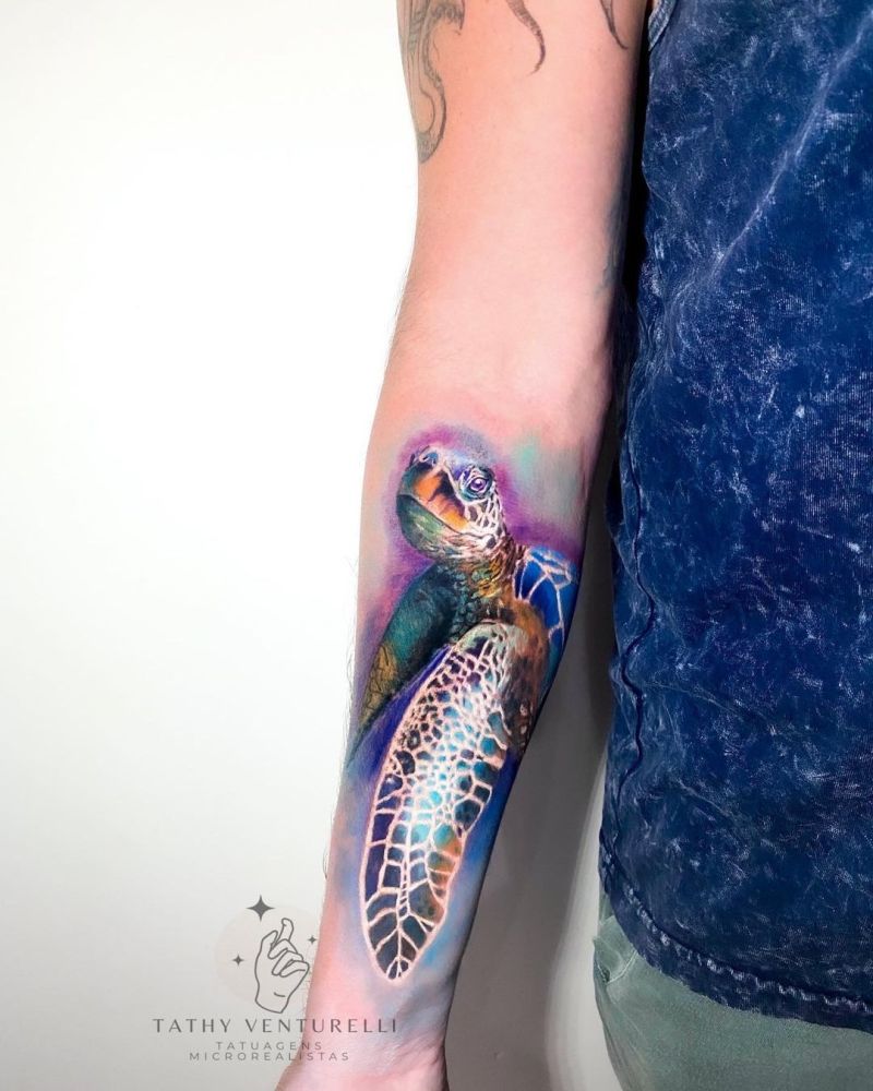 Sea turtle tattoo by ERASOTRON on DeviantArt