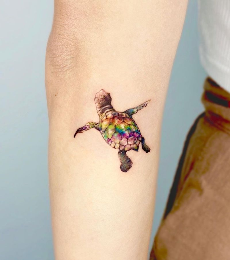 150 Cute Sea Turtle Tattoos Designs with Meanings 2023  TattoosBoyGirl