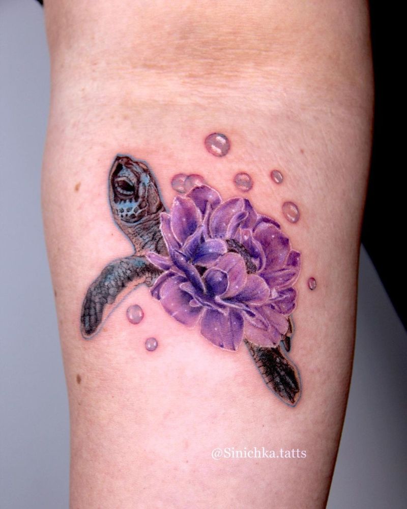 15 Best Turtle and Flower Tattoo Designs  PetPress  Turtle tattoo  designs Flower tattoo designs Tattoos