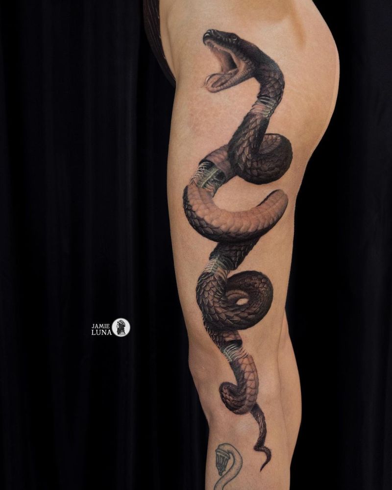 cool snake tattoos for girls