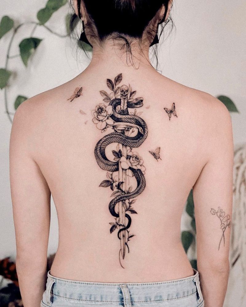 amazing snake tattoos for girls