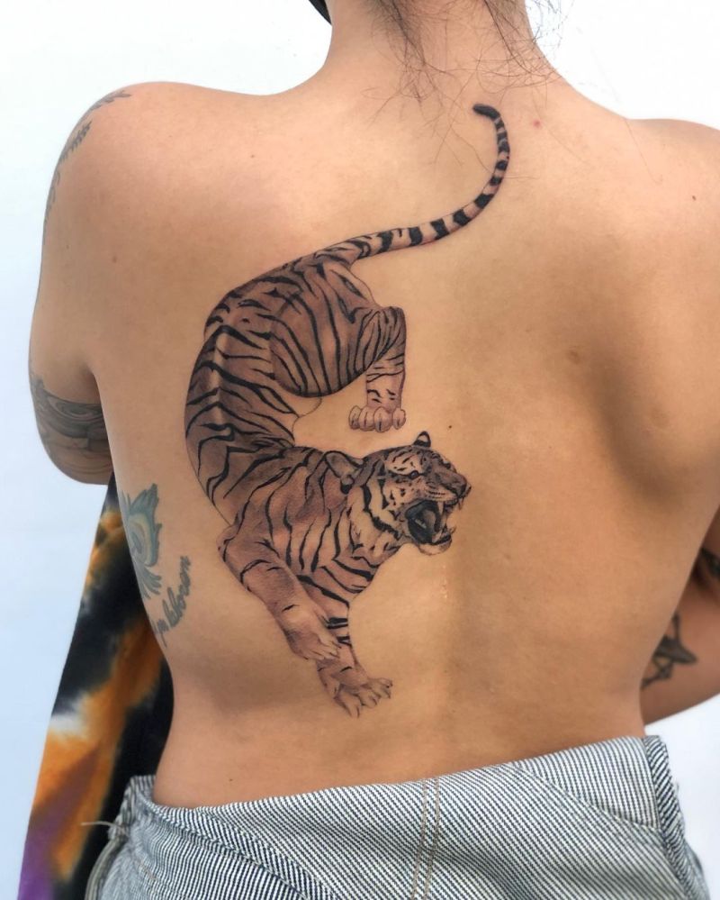 best tiger tattoo idea for women @kingsnaketattoo - KickAss Things