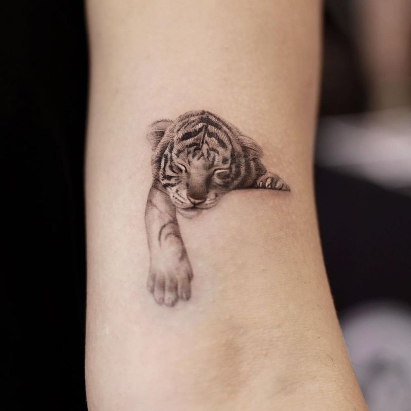cute tiger cubs tattoo @bau_hontattoo - KickAss Things