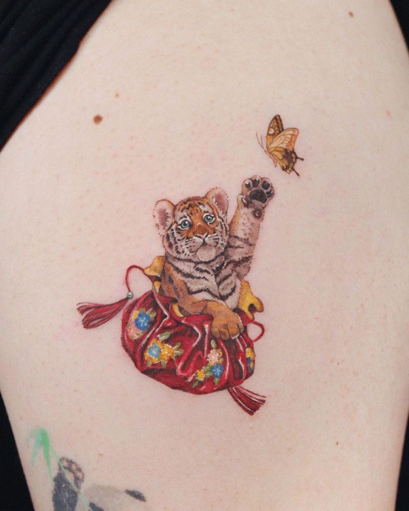 cute tiger cubs tattoo @ - KickAss Things
