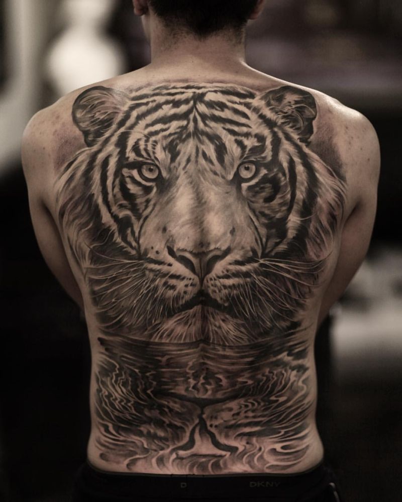 back tiger tattoo
