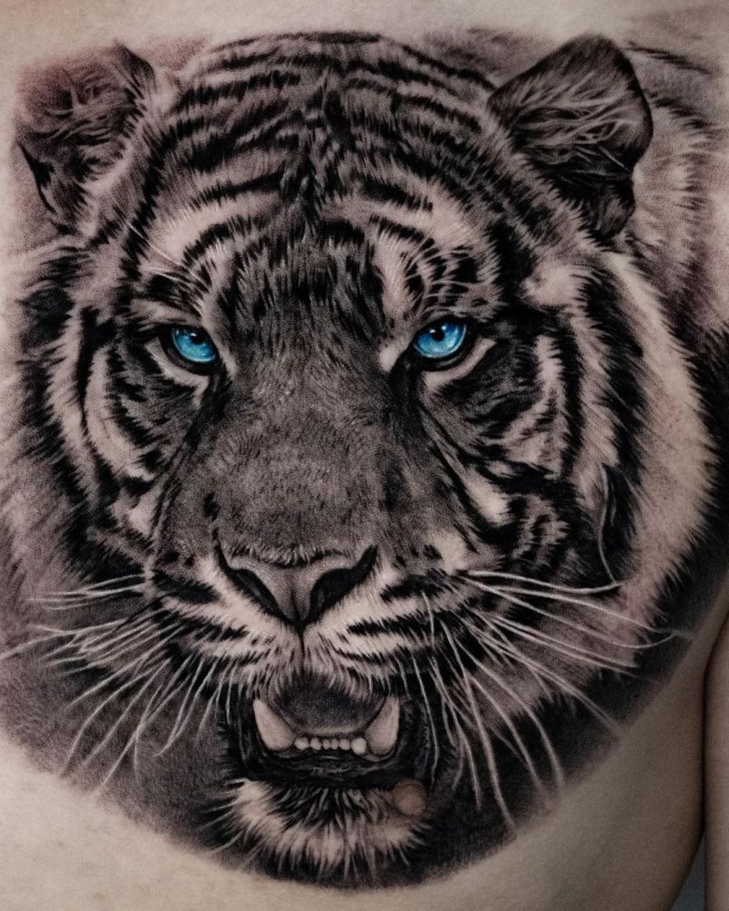 tattoo inspiration 2023 - tiger tattoos @tattooist_bega - KickAss Things