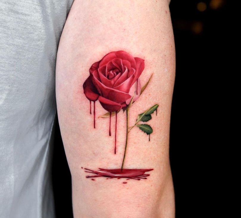 cool rose tattoos