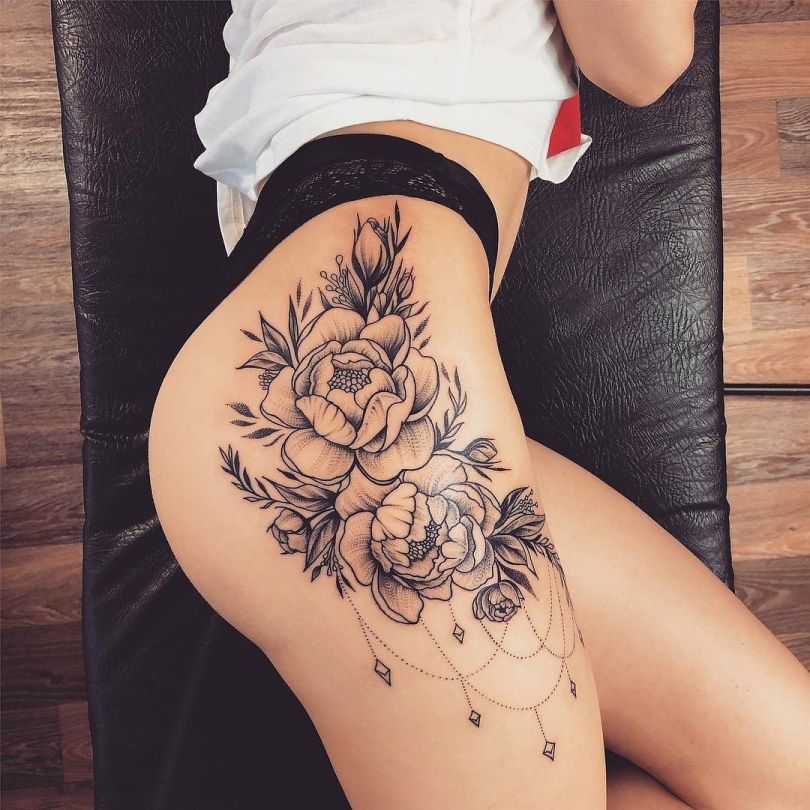 best floral tattoos for women